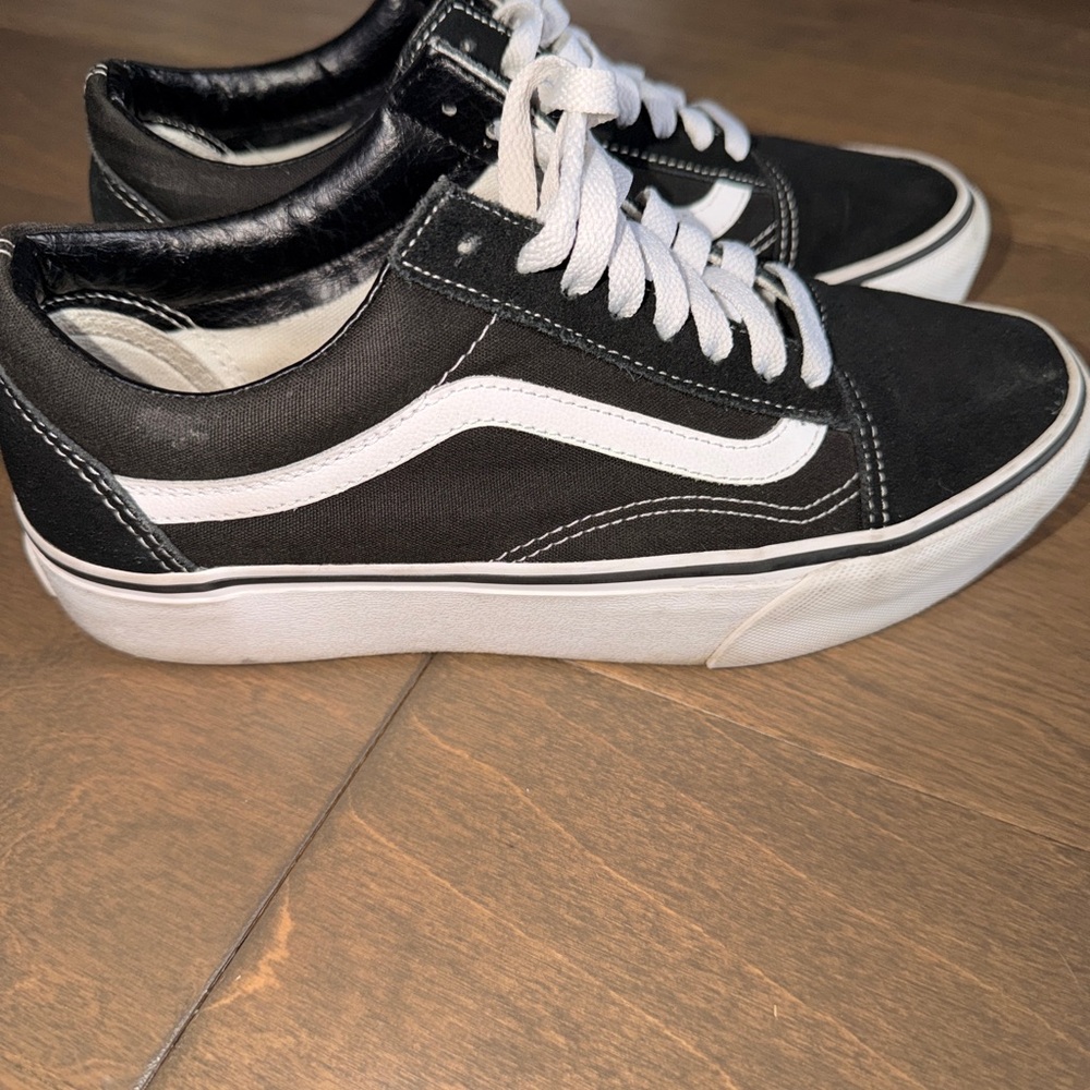Vans Black and White Athletic Shoes